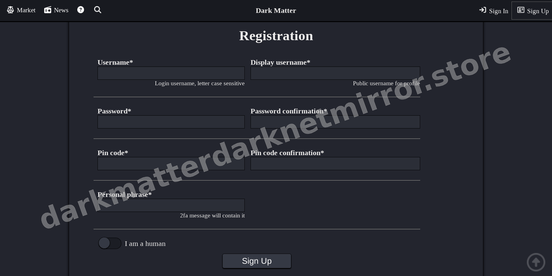 Account Registration Page